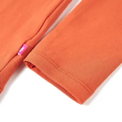 Langærmet T-shirt til børn str. 116 cm orange