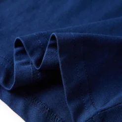Langærmet T-shirt til børn str. 104 marineblå