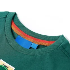 Langærmet T-shirt til børn str. 116 cm grøn