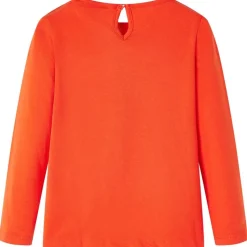 Langærmet T-shirt til børn str. 92 orange