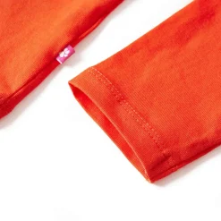 Langærmet T-shirt til børn str. 92 orange