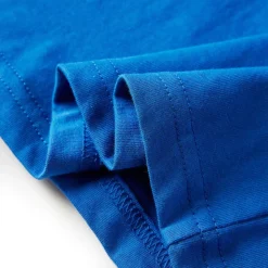 Langærmet T-shirt til børn str. 116 koboltblå