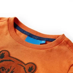 Langærmet T-shirt til børn str. 92 cm orange