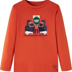 Langærmet T-shirt til børn str. 140 cm orange