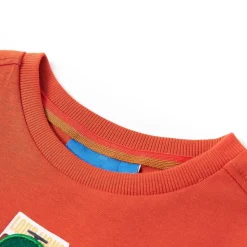 Langærmet T-shirt til børn str. 140 cm orange