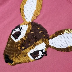 Langærmet T-shirt til børn str. 92 pink