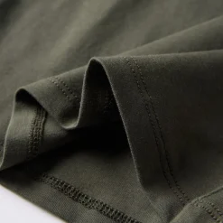 Langærmet T-shirt til børn str. 104 kakifarvet