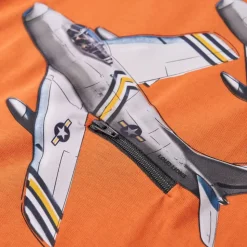Langærmet T-shirt til børn str. 92 cm orange