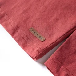 Langærmet T-shirt til børn str. 116 rød
