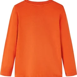 Langærmet T-shirt til børn str. 92 orange