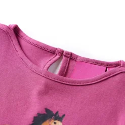 Langærmet T-shirt til børn str. 92 cm pink