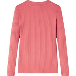 Langærmet T-shirt til børn str. 92 gammelrosa