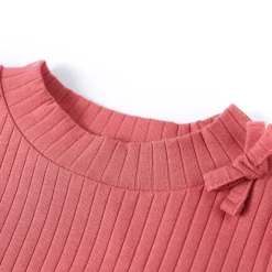 Langærmet T-shirt til børn str. 92 gammelrosa