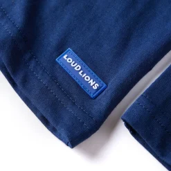 Langærmet T-shirt til børn str. 92 marineblå