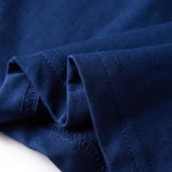 Langærmet T-shirt til børn str. 92 marineblå
