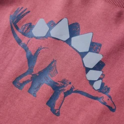 Langærmet T-shirt til børn str. 104 mørkerød