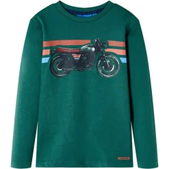 Langærmet T-shirt til børn str. 92 grøn