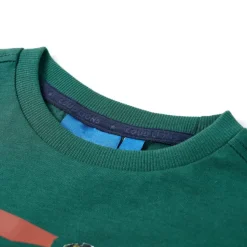Langærmet T-shirt til børn str. 92 grøn