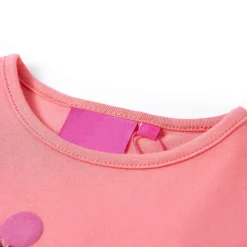 Langærmet T-shirt til børn str. 104 lyserød