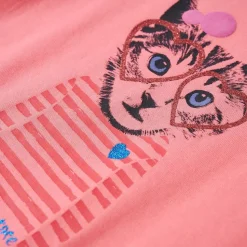 Langærmet T-shirt til børn str. 104 lyserød