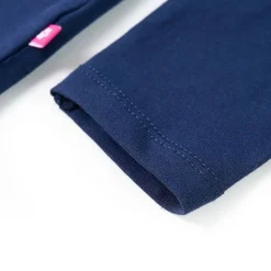 Langærmet T-shirt til børn str. 104 marineblå