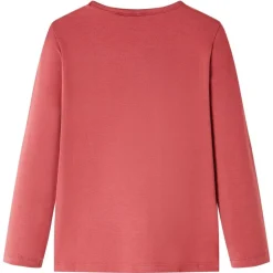 Langærmet T-shirt til børn str. 104 rød