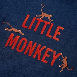 Langærmet T-shirt til børn str. 92 marineblå