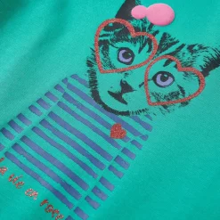 Langærmet T-shirt til børn str. 104 cm lysegrøn