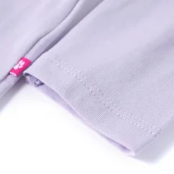 Langærmet T-shirt til børn str. 104 lyslilla