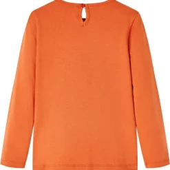Langærmet T-shirt til børn str. 92 cm orange