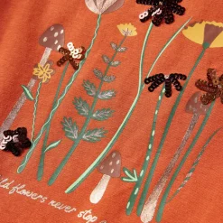 Langærmet T-shirt til børn str. 92 cm orange