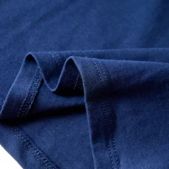 Langærmet T-shirt til børn str. 104 marineblå