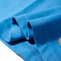 Langærmet T-shirt til børn str. 104 petroleumsblå