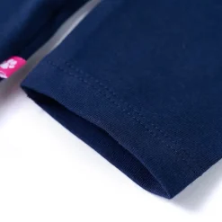 Langærmet T-shirt til børn str. 104 marineblå