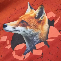 Langærmet T-shirt til børn str. 92 rustfarvet