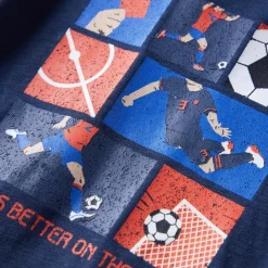 Langærmet T-shirt til børn str. 104 marinemeleret