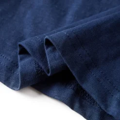 Langærmet T-shirt til børn str. 104 marinemeleret