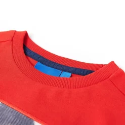 Langærmet T-shirt til børn str. 128 rød