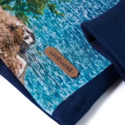 Langærmet T-shirt til børn str. 104 marineblå