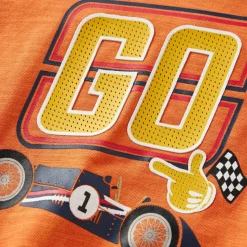Langærmet T-shirt til børn str. 92 cm orange