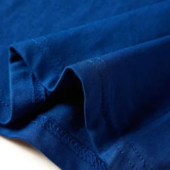 Langærmet T-shirt til børn str. 128 mørkeblå