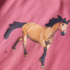 Langærmet T-shirt til børn str. 104 gammelrosa
