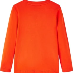 Langærmet T-shirt til børn str. 104 cm orange