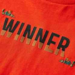 Langærmet T-shirt til børn str. 104 cm orange