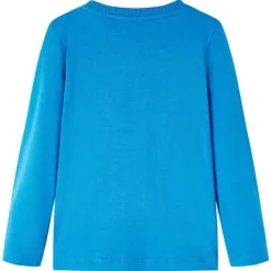 Langærmet T-shirt til børn str. 92 koboltblå