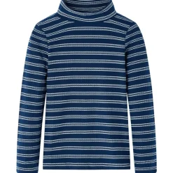 Langærmet T-shirt til børn str. 128 marineblå