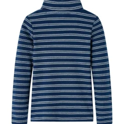 Langærmet T-shirt til børn str. 128 marineblå