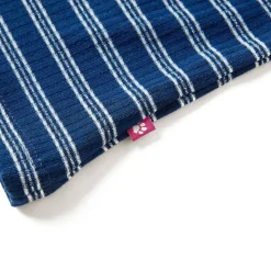 Langærmet T-shirt til børn str. 128 marineblå