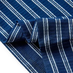 Langærmet T-shirt til børn str. 128 marineblå