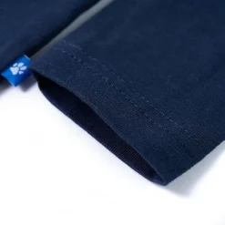 Langærmet T-shirt til børn str. 104 blåmeleret